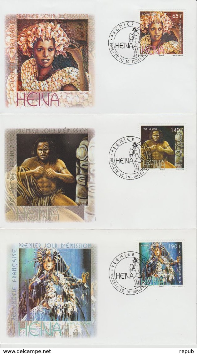 Polynésie Française 2008 Heiva 837-839 - FDC