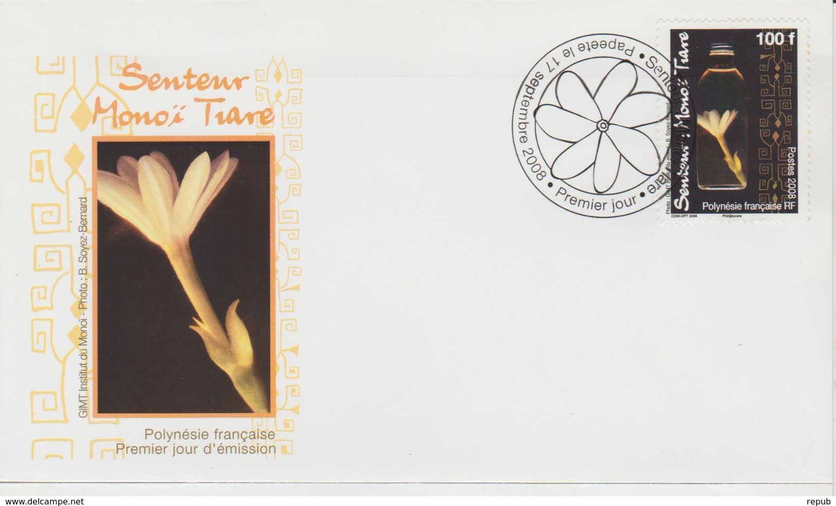 Polynésie Française 2008 Fleurs 843 - FDC