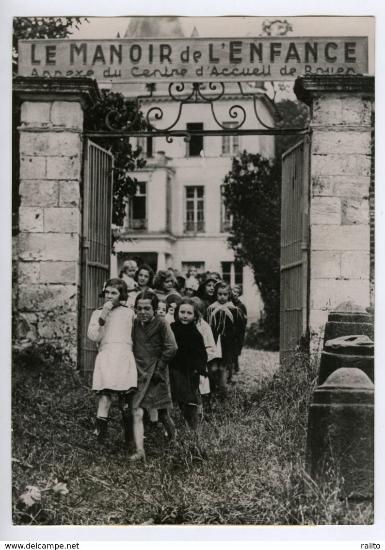 Enfants Réfugiés à TOURVILLE LA RIVIERE C.1942 Seine-Maritime 76 - Lieux