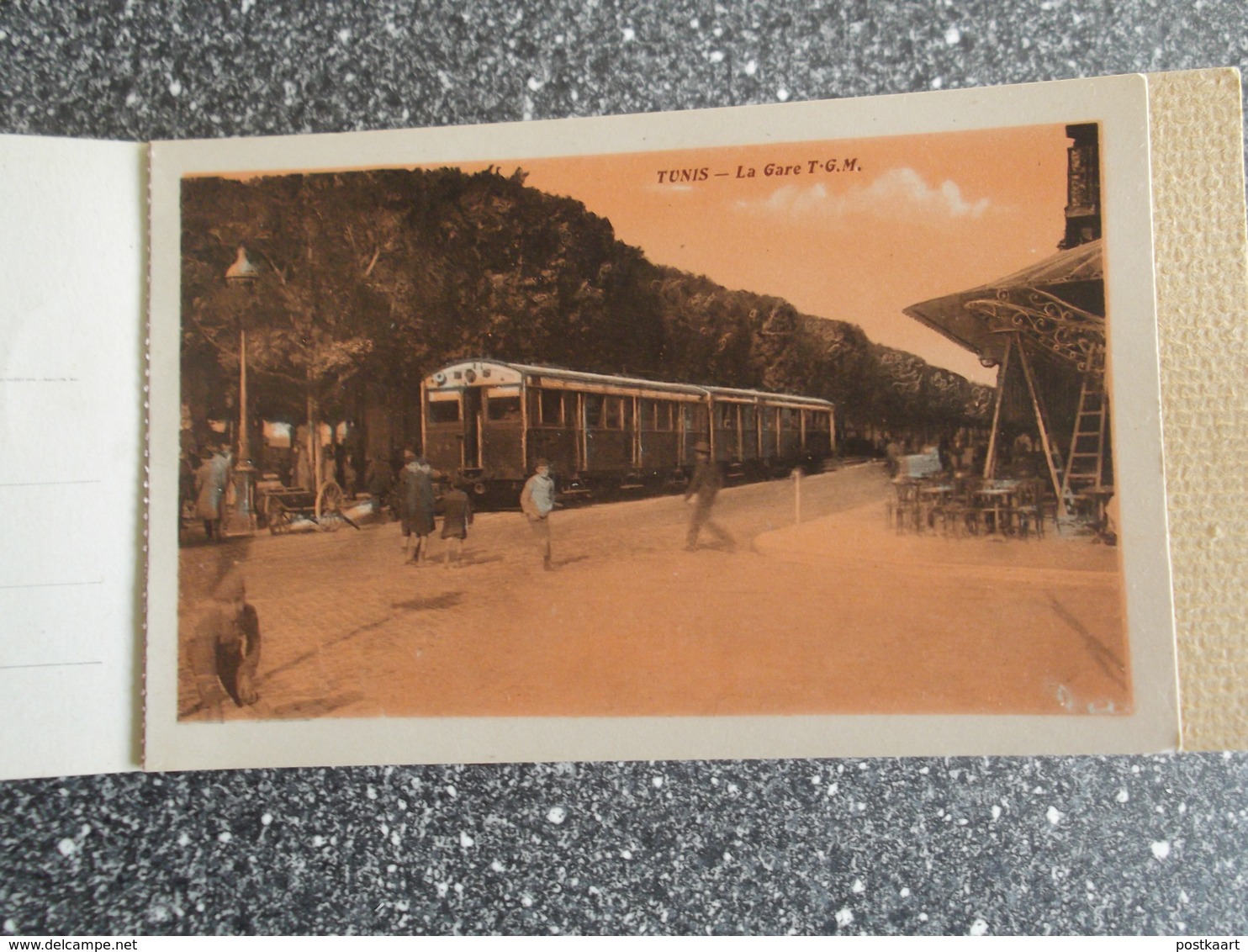 LOT Van 14 Oude Postkaarten: TUNIS - La Gare - Train - Tram - 5 - 99 Postcards