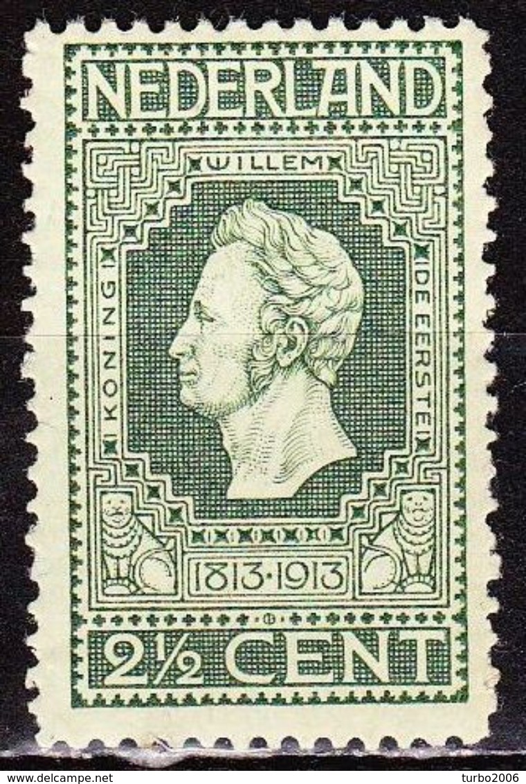 1913 Jubileumzegels 2½  Cent Groen NVPH 90 A Postfris - Nuevos