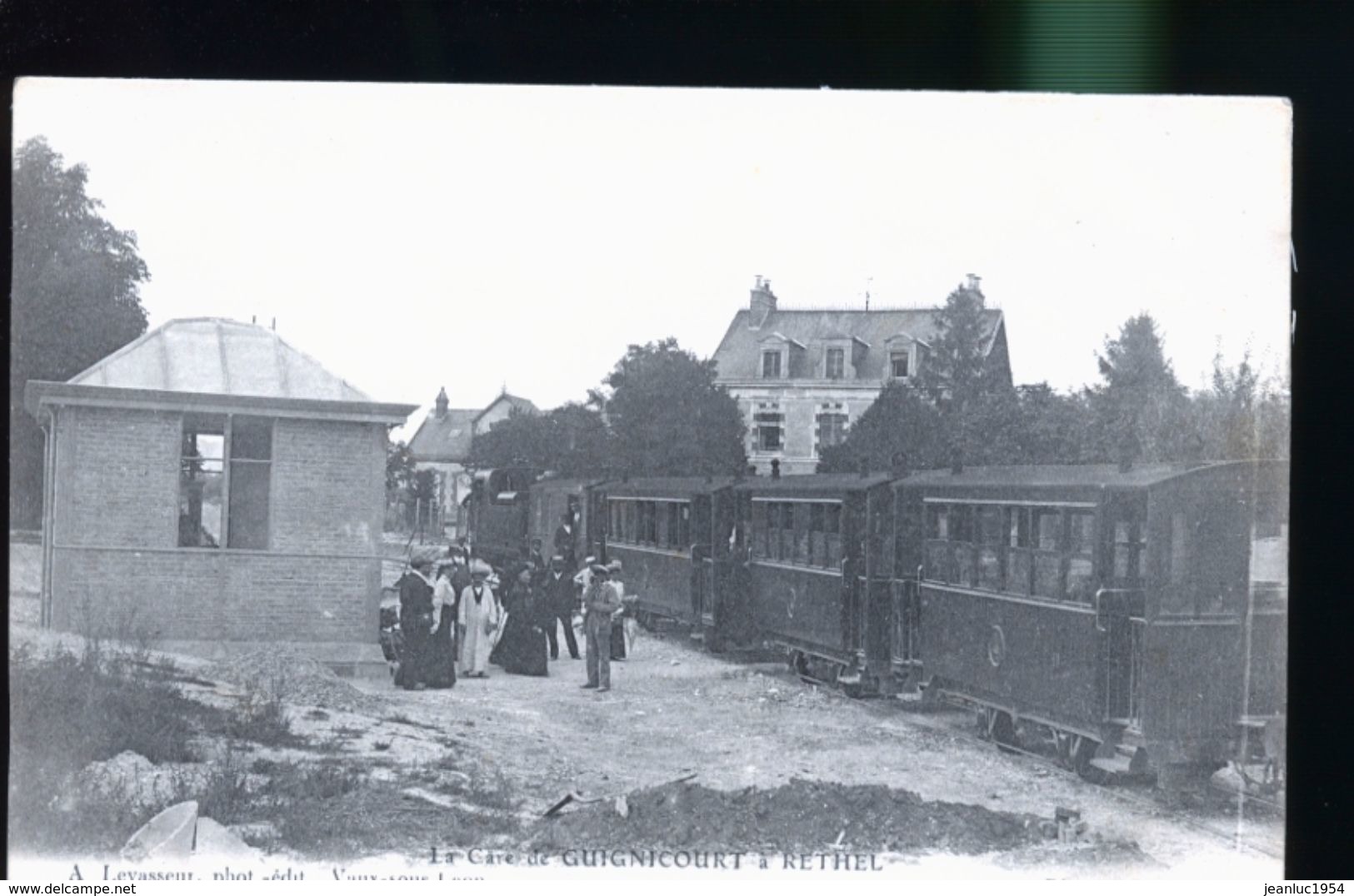 GUIGNICOURT LA GARE ET LIGNE JUSQU A RETHEL - Altri & Non Classificati