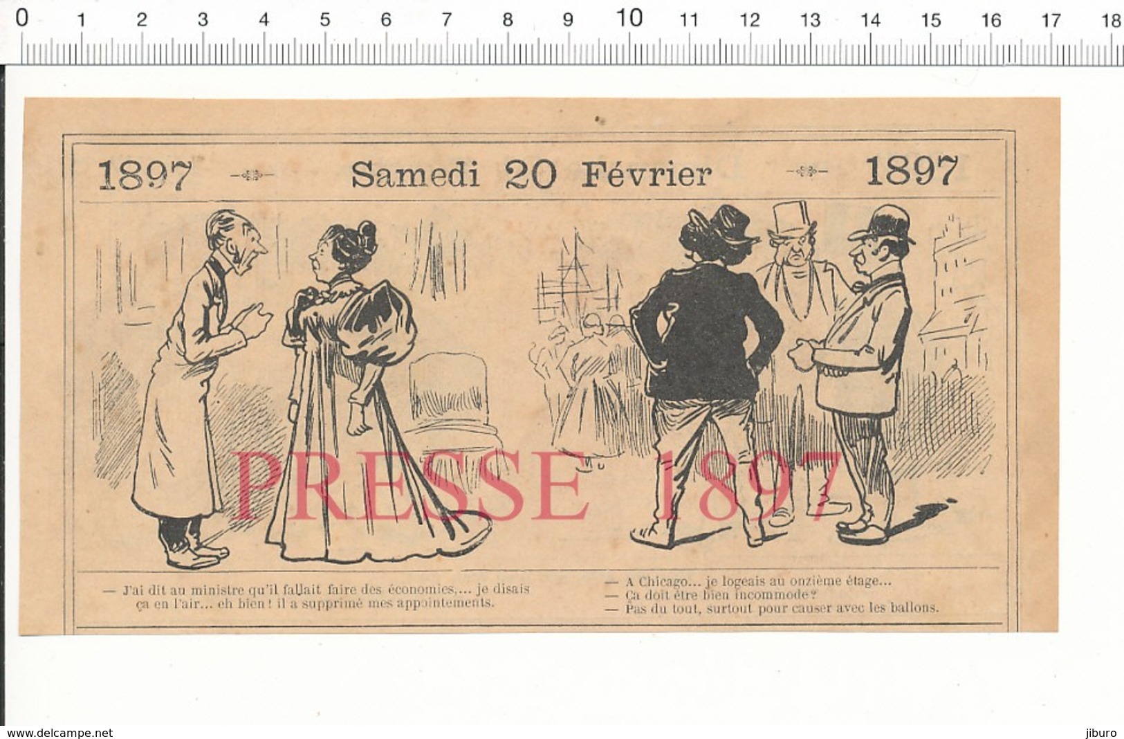 2 Scans Humour De 1897 Rue Aux Ours ( Paris ) Petits Métiers Porteur Panier Osier Commissionnaire 216PF10ZA - Sin Clasificación