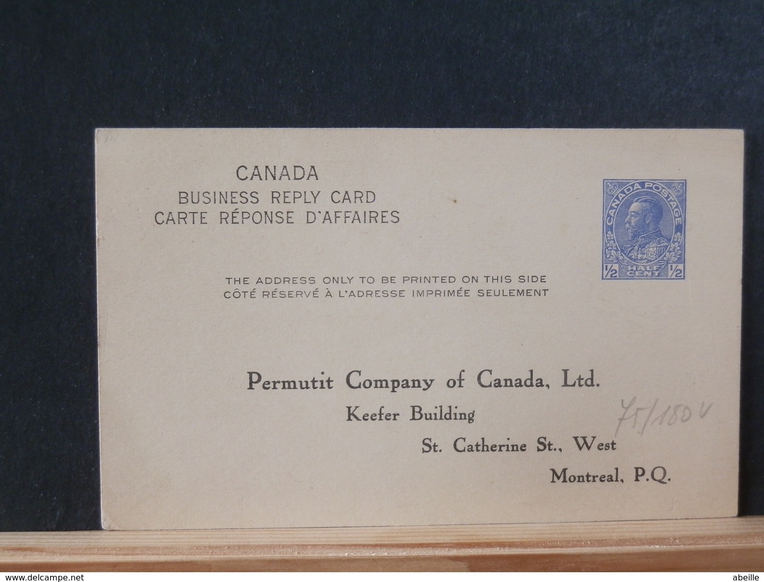 75/180   CP   CANADA  PIQUAGE PRIVE   XX - 1903-1954 Kings