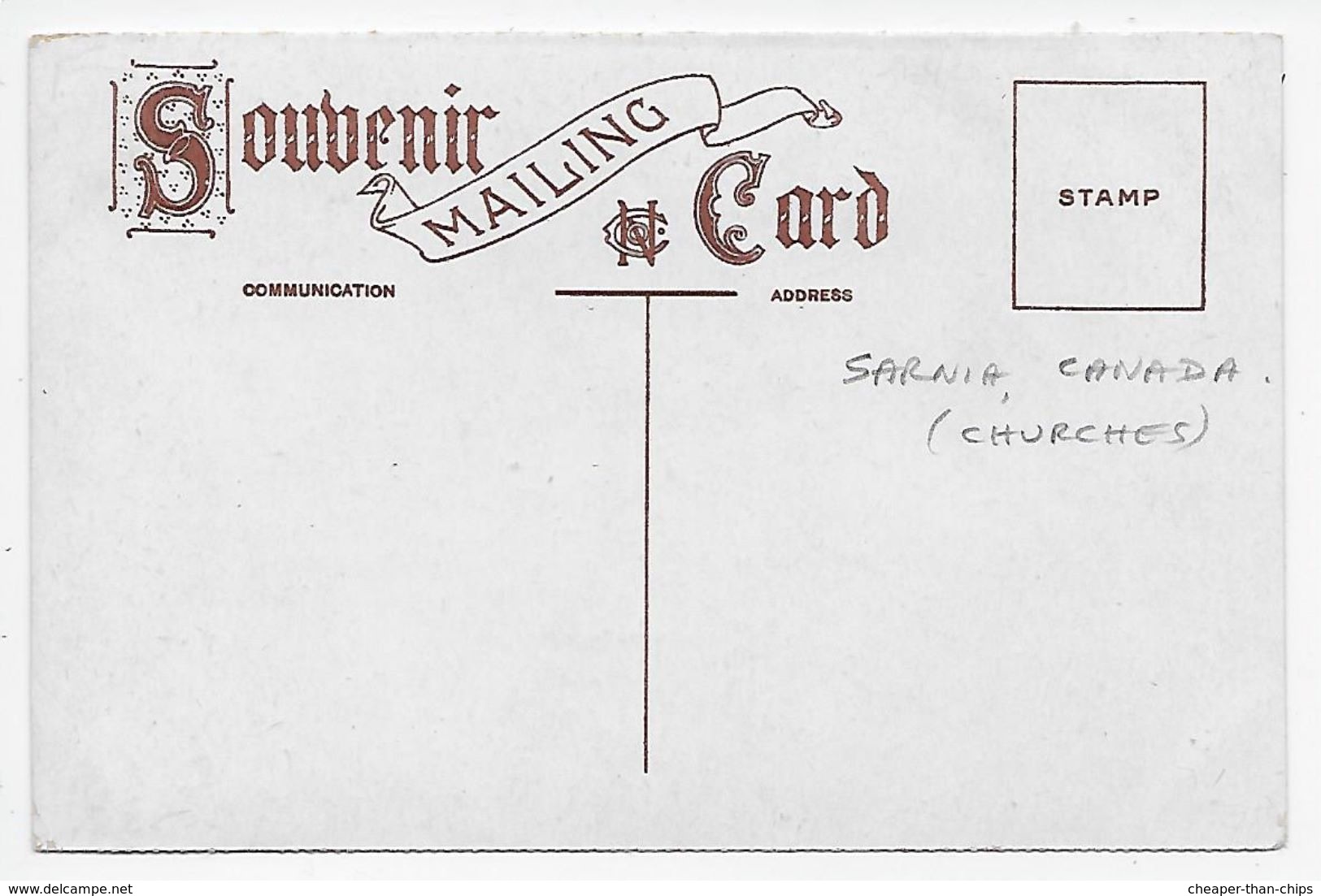 Sarnia - Souvenir Mailing Card - Churches - Sarnia