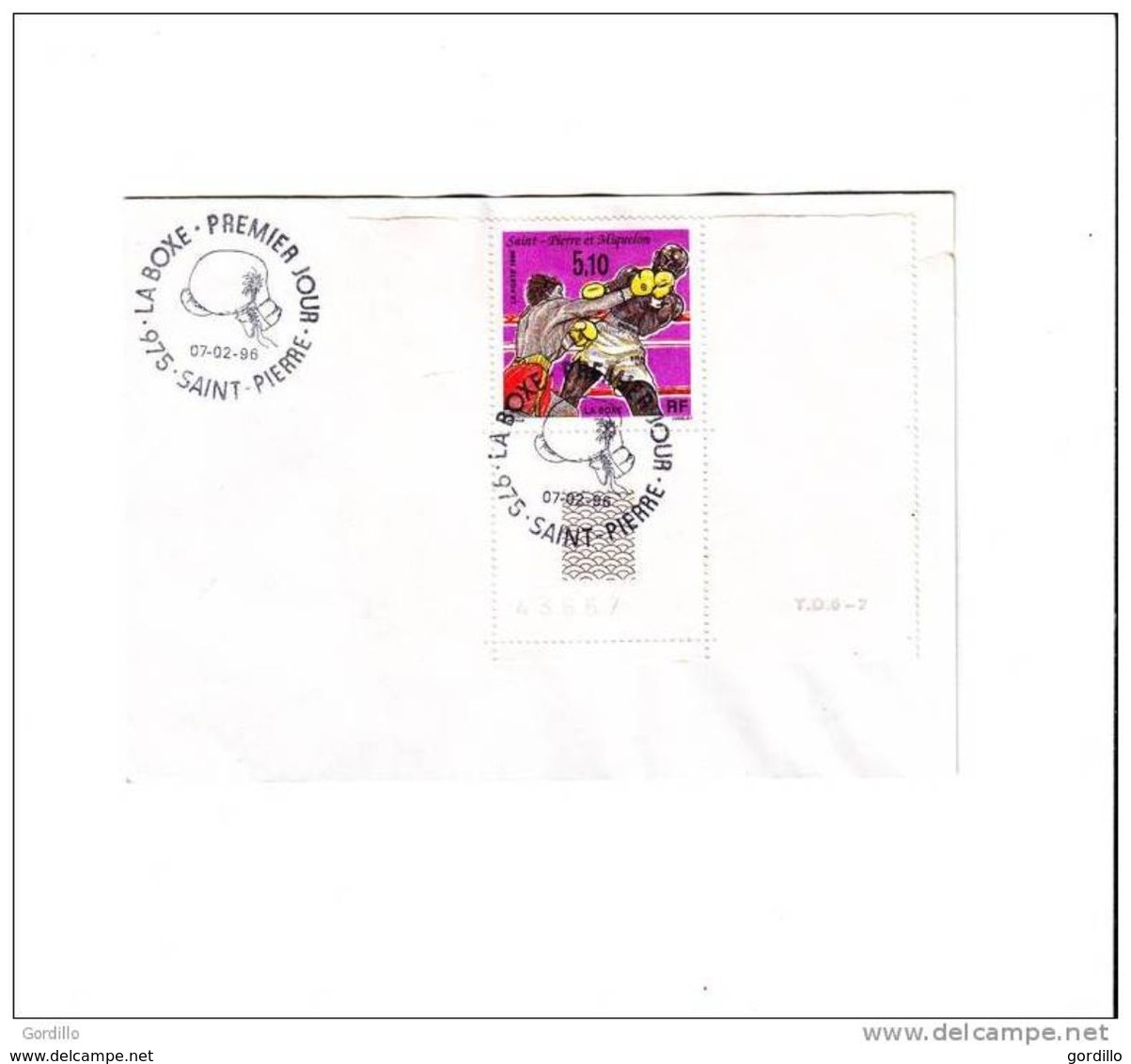 FDC Saint Pierre Et Miquelon SPM  Boxe 07 02 1996. - FDC