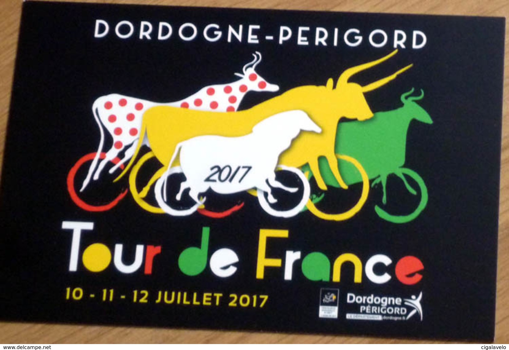 Carte Postale Cyclisme Tour De France En Dordogne - Périgord 2017 - Cyclisme