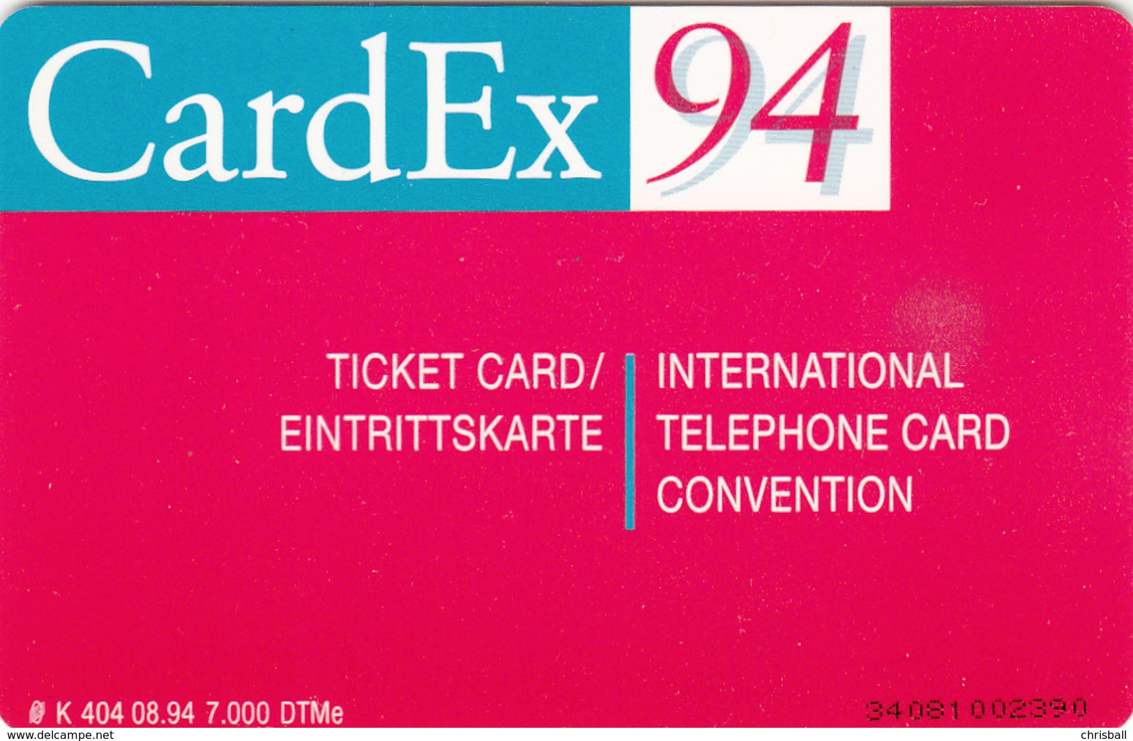 Germany  Phonecard K - CardEx '94-  Superb Used - K-Serie : Serie Clienti