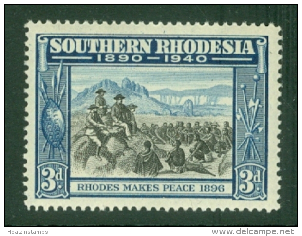 Southern Rhodesia: 1940   BSAC's Golden Jubilee   SG57    3d    MH - Rhodésie Du Sud (...-1964)