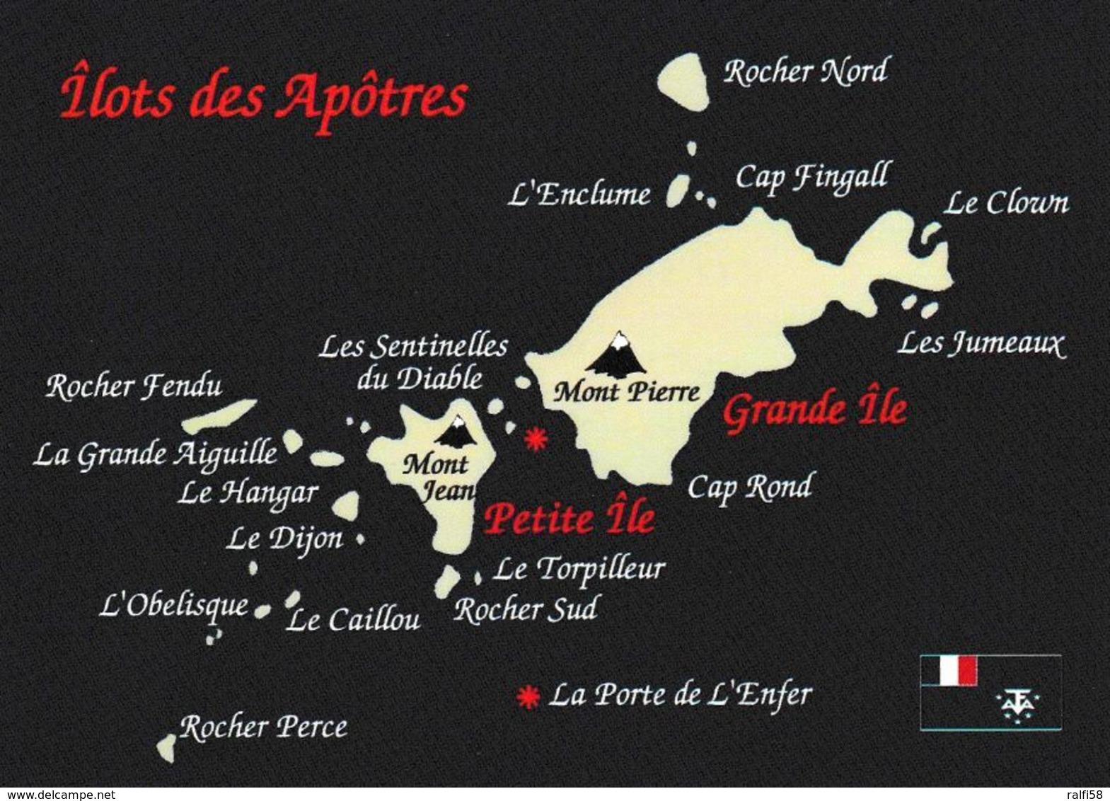 1 MAP Of Apotres Islands Zu Den Crozet Inseln * TAAF * Inselgruppe Im Indischen Ozean - Carte Geografiche