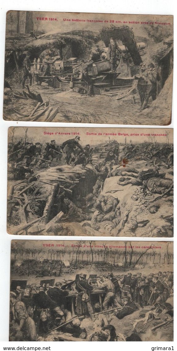 WO I :L'Armée Belge 1914 à Boortmeerbeek,Liége,Yser,Anvers ( 7 Cartes PhoB ) - Patrióticos