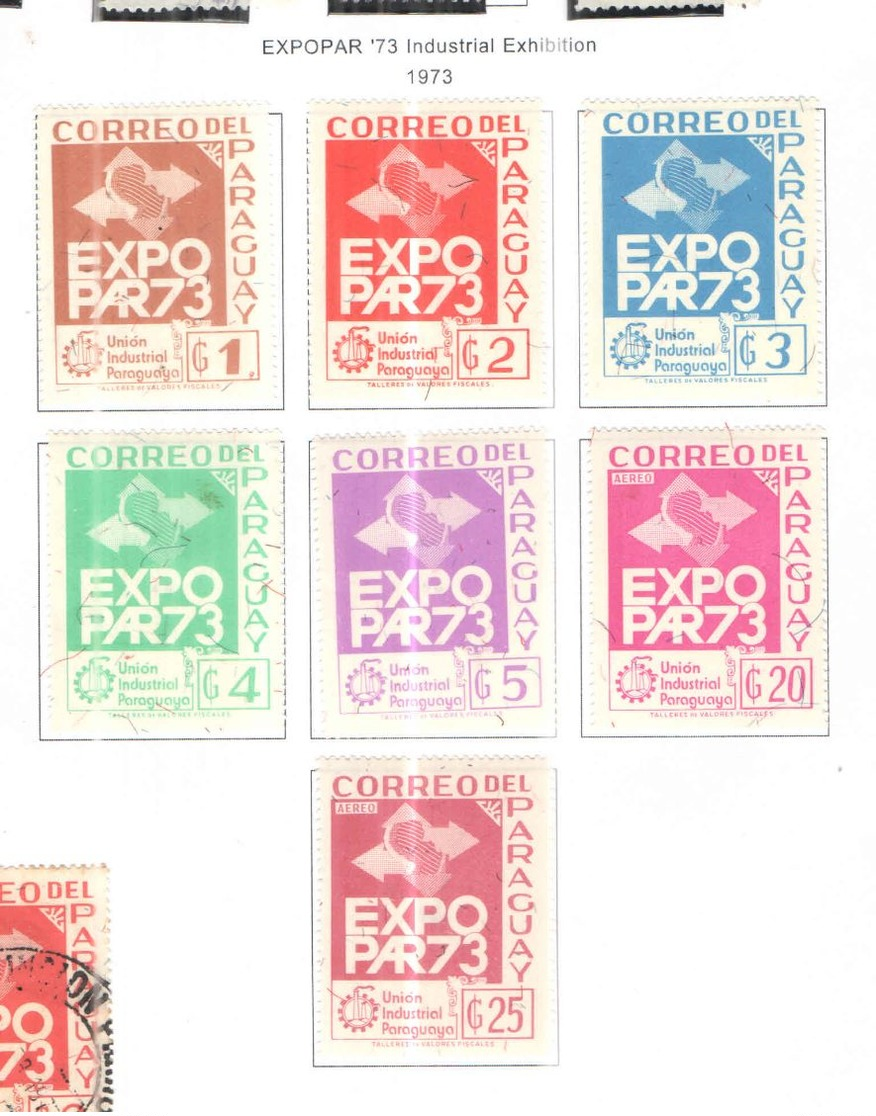 Paraguay PO+PA 1973 Expo Industrial   Scott.1505/1511+Nuovi  See Scans On Scott.Pages - Paraguay