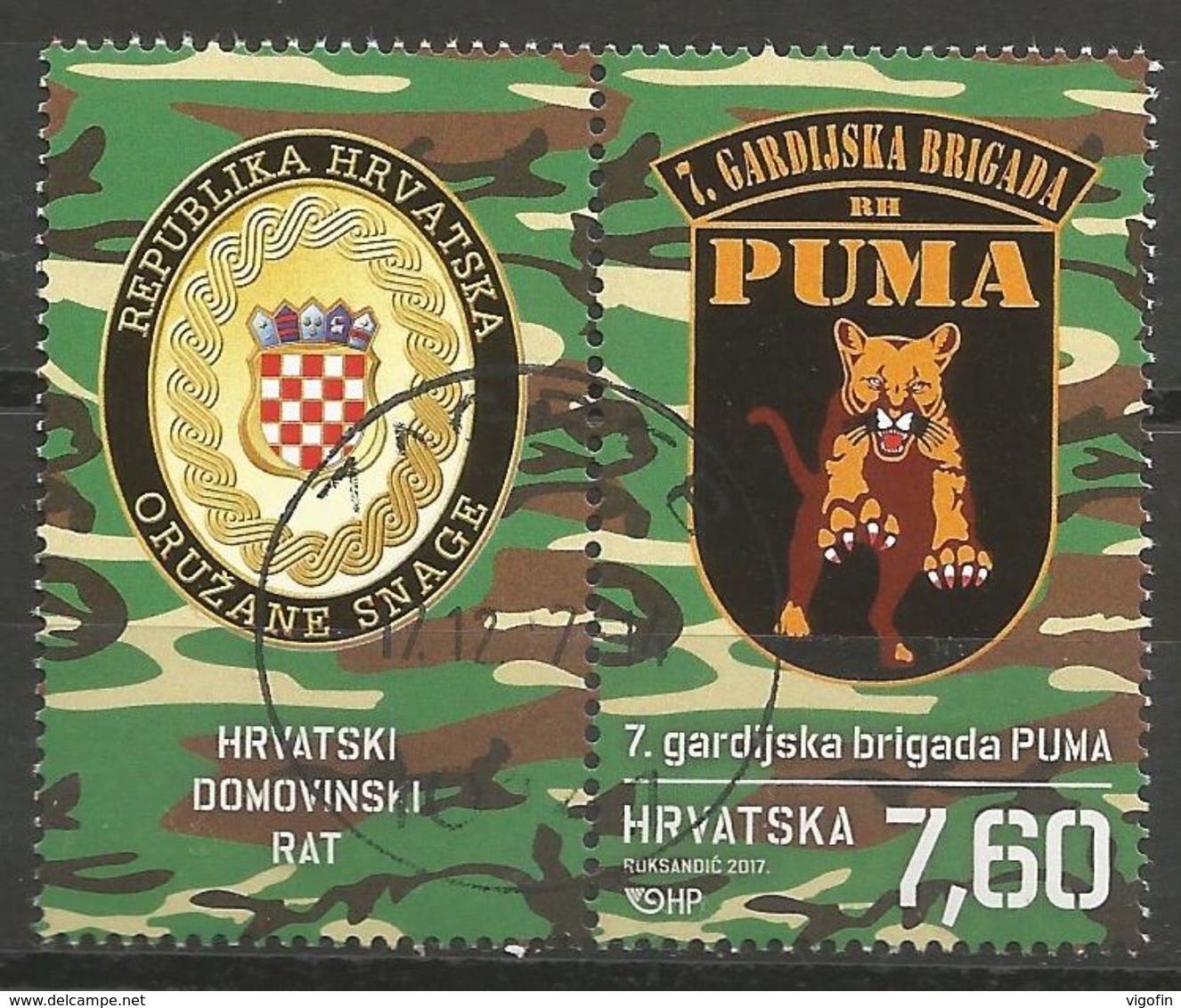 HR 2017-1294 "PUMA", HRVATSKA CROATIA, 1 X 1v + Label, MNH - Kroatien