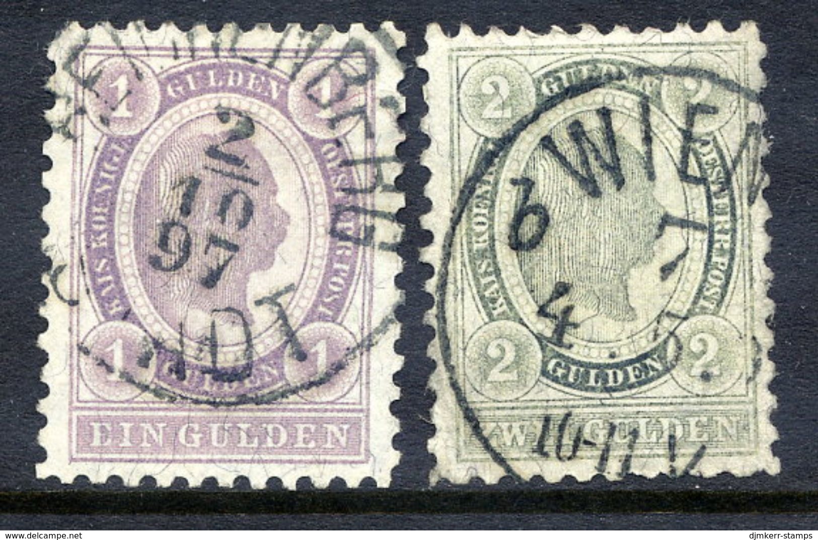 AUSTRIA 1896 Franz Joseph I 1 G. And 2 G. Changed Colours Fine Used.  Michel 67-68 - Gebraucht