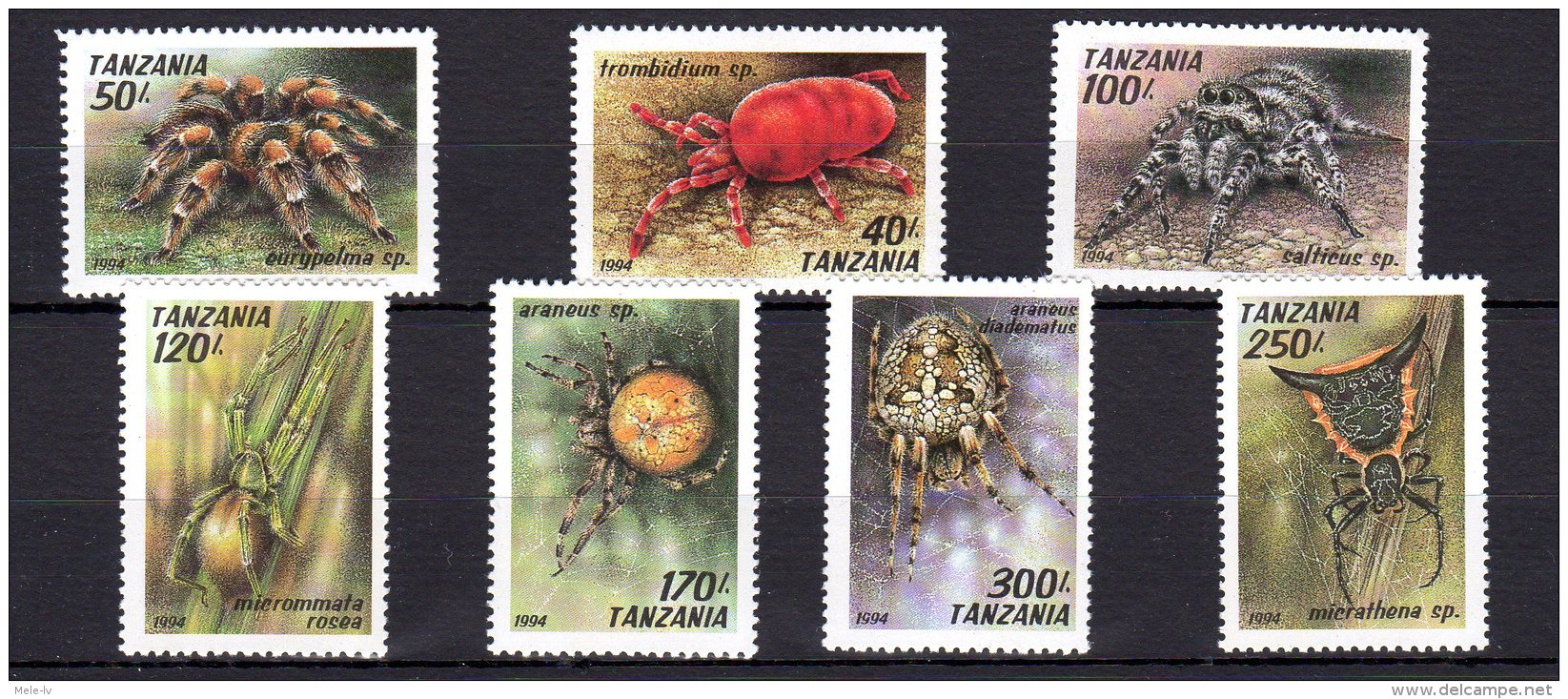 Tanzania 1994 Insects Spiders MNH Mi.1798-804 - Spinnen