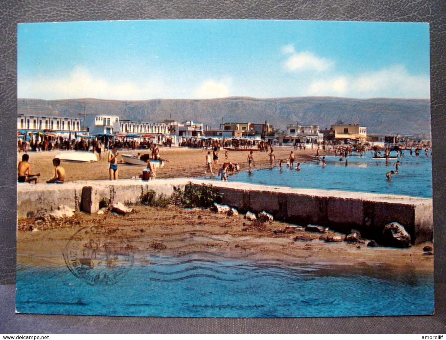 (FG.RR114) MANFREDONIA - LIDO DI SIPONTO - SPIAGGIA ANIMATA (FOGGIA) VIAGGIATA 1969 - Manfredonia