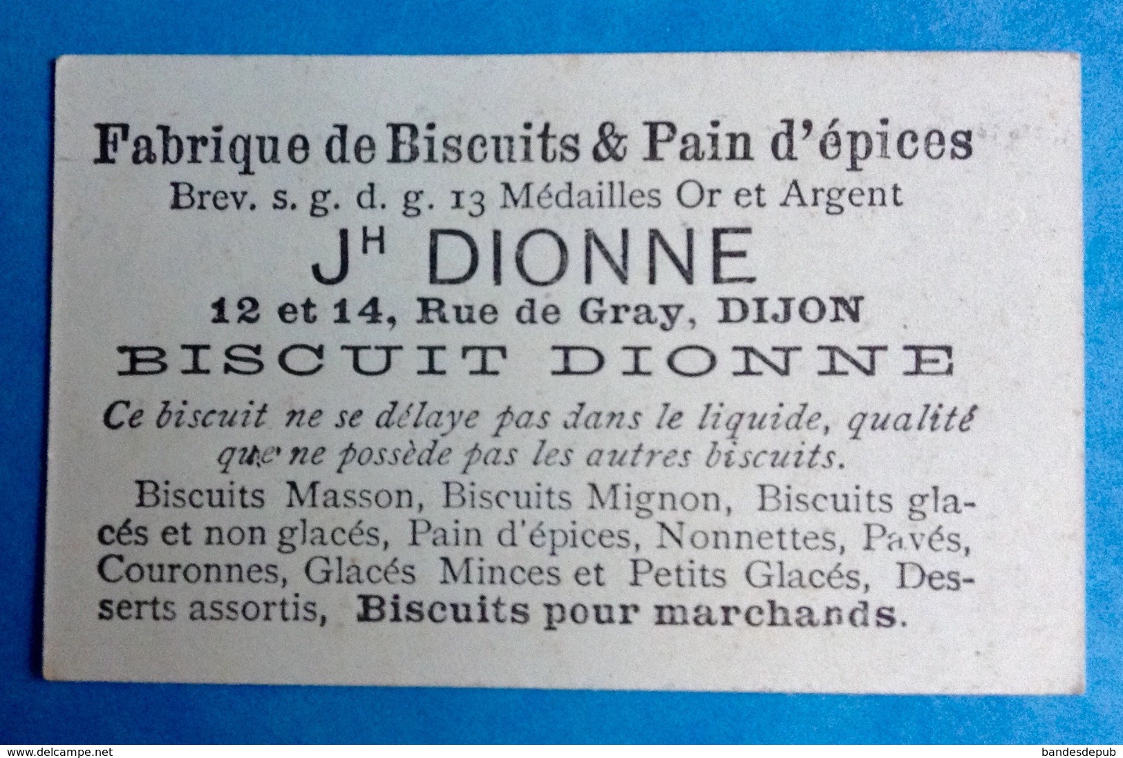 Dijon Pain D ' épices Dionne Jolie Petite Chromo Dorée Conte Poule Oeufs D' Or 4 Cm X 6,7 Cm - Autres & Non Classés