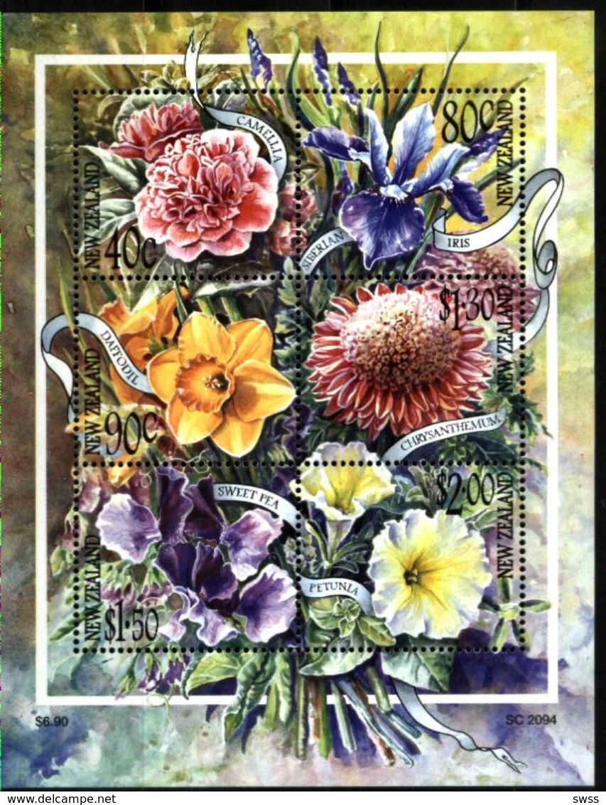 NEW ZEALAND, 2001, FLORA, FLOWERS, YV#B.146, SS, MNH - Other & Unclassified