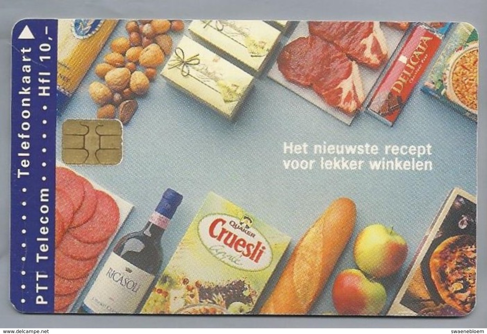 NL.- Telefoonkaart. PTT Telecom. 10 Gulden. Albert Heijn. Het Nieuwste Recept Voor Lekker Winkelen. A810 - Levensmiddelen