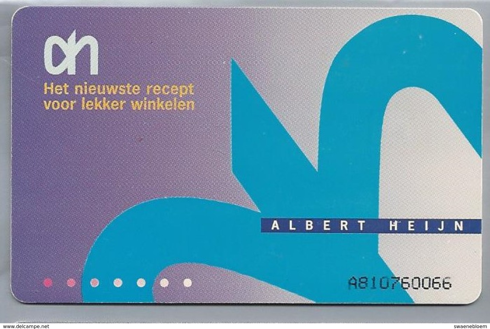 NL.- Telefoonkaart. PTT Telecom. 10 Gulden. Albert Heijn. Het Nieuwste Recept Voor Lekker Winkelen. A810 - Levensmiddelen