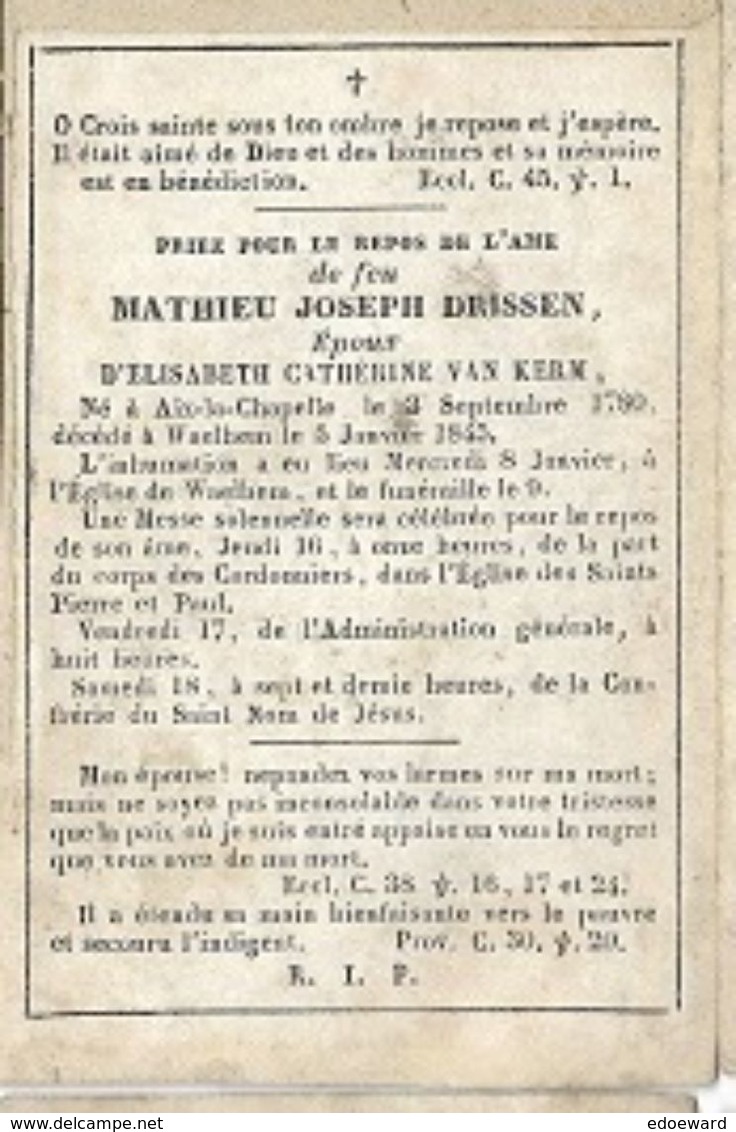 MA6/ ° AIX LA CHAPELLE 1780 + WAELHEM 1845 MATHIEU VAN KERM - Godsdienst & Esoterisme