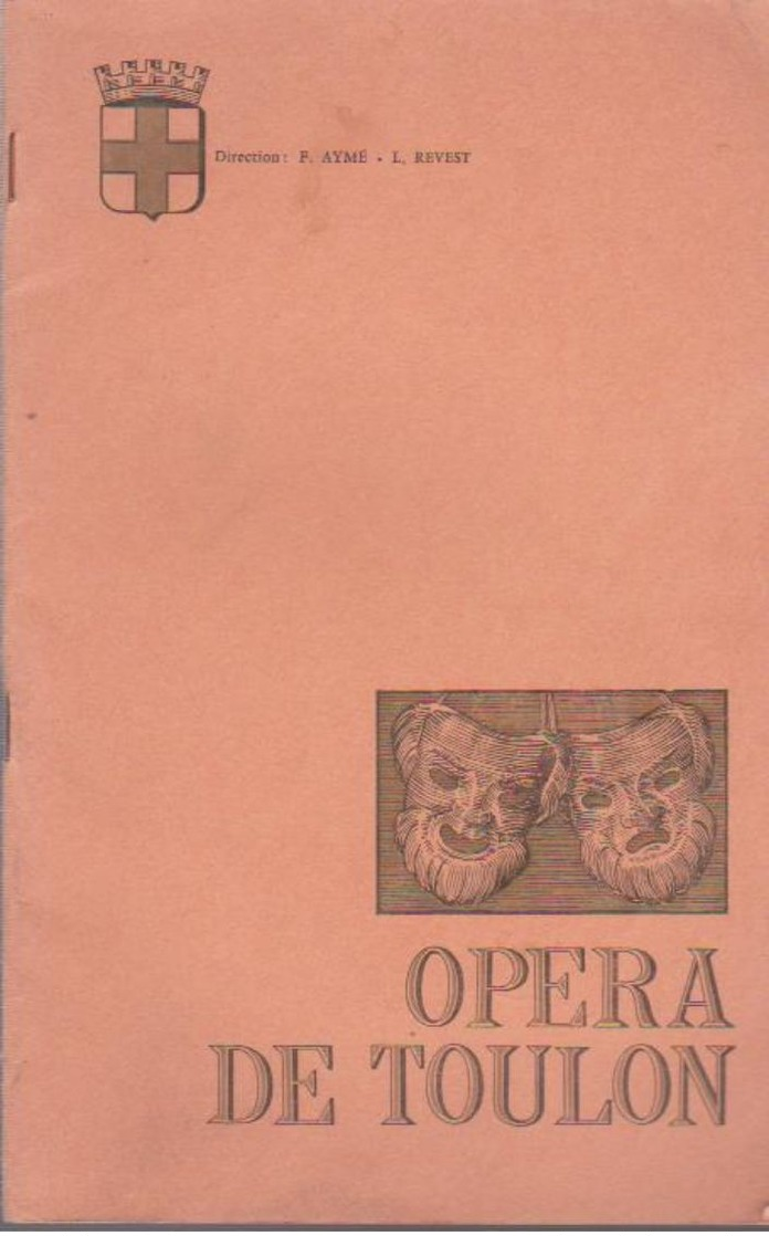 PROGRAMME DE L'OPERA DE TOULON ANNEE 1971 - Programs