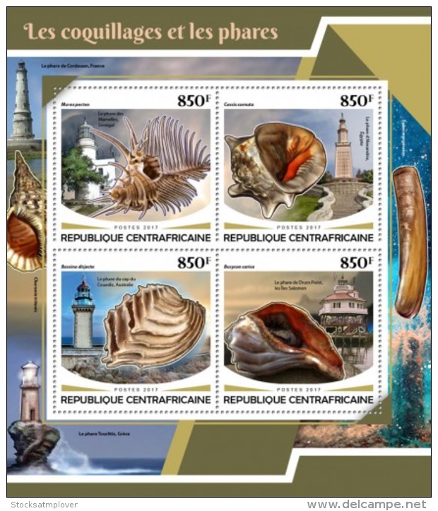 Central Africa 2017 Lighthouses And Shells - Zentralafrik. Republik