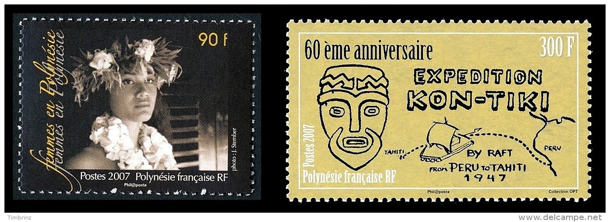 POLYNESIE Année Complète 2007 + BF - Yv. Yv. 798 à 823 + BF 33 ** TB - 30 Timbres ** MNH  ..Réf.POL23266 - Années Complètes