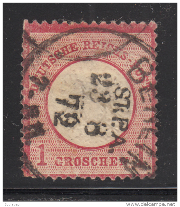 Germany 1872 Used Scott #4 1gr Imperial Eagle Variety: Broken O, H CDS '23 8 72' - Gebraucht