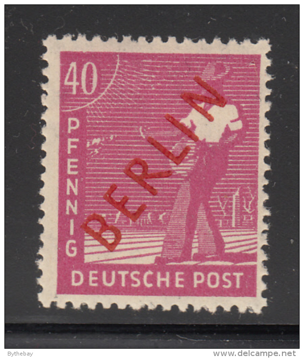 Germany  Berlin 1949 MH Scott #9N29 Red Overprint 40pf Sower - Neufs