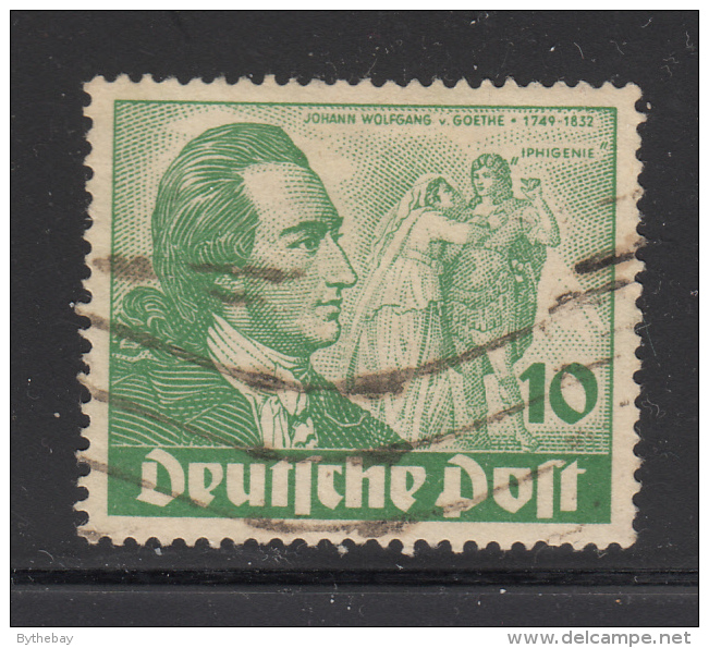 Germany  Berlin 1949 Used Scott #9N61 10pf Goethe, 'Iphigenie' - Oblitérés