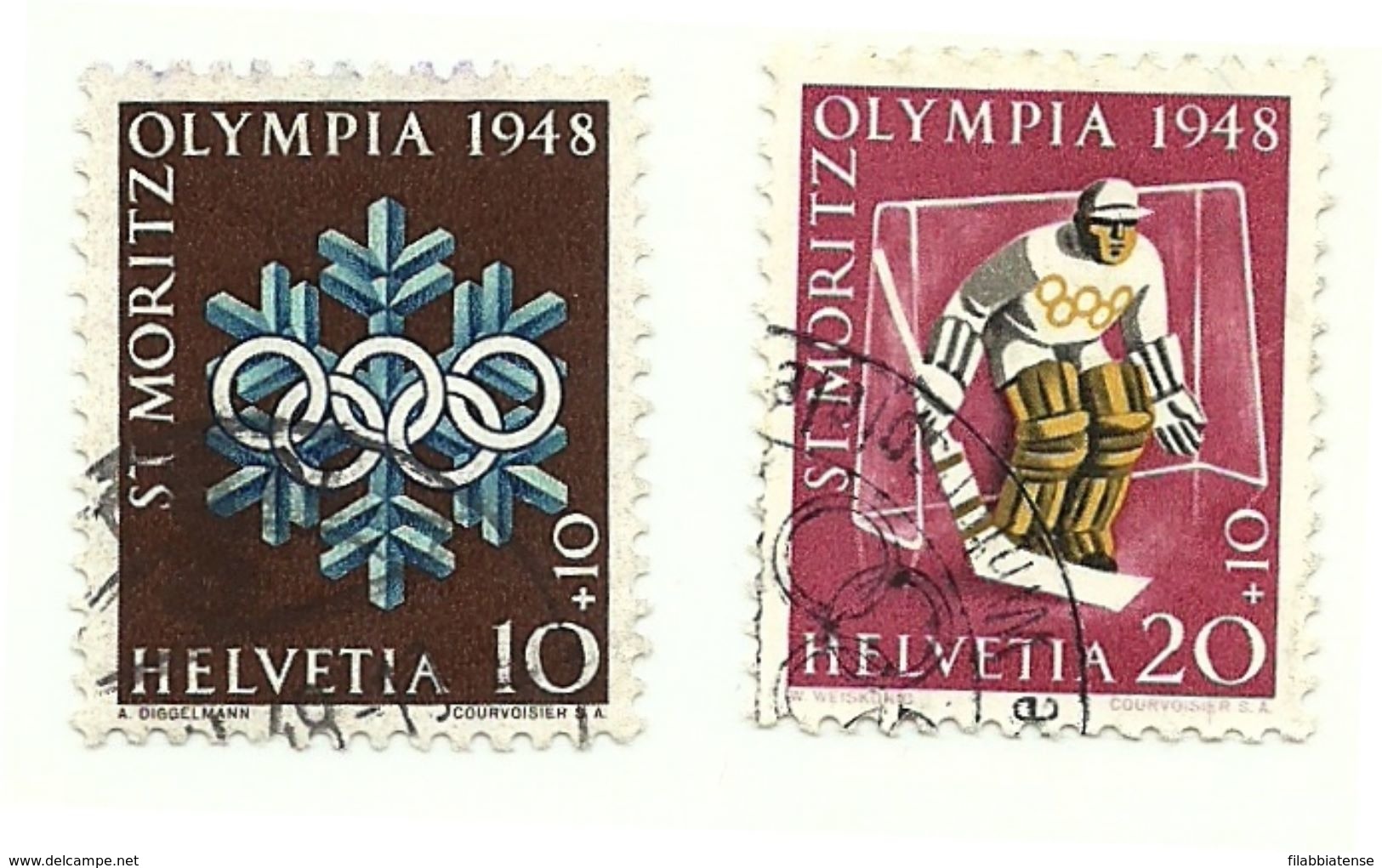 1948 - Svizzera 450/51 Olimpiadi Invernali, - Winter 1948: St. Moritz