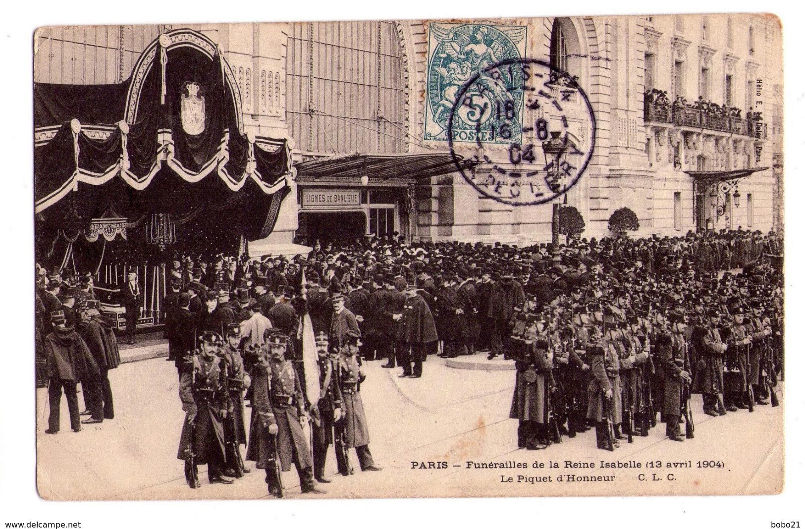 0611 - Paris - Funérailles De La Reine Isabelle - ( 13 Avril 1904 ) Le Piquet D'Honneur - G.L.C. - Begrafenis