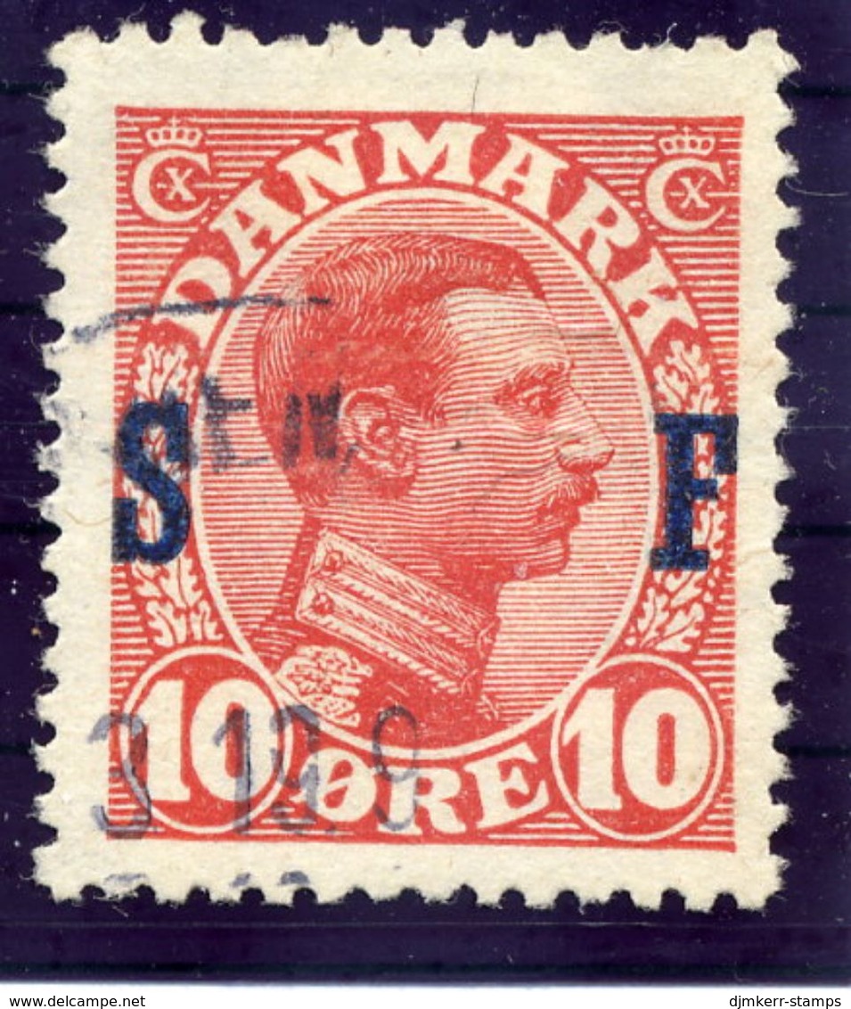 DENMARK 1917 Military Post Overprint On 10 Øre, Used. Michel  2 - Used Stamps