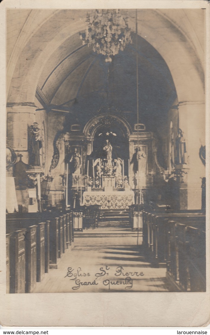 76 - LE GRAND QUEVILLY - Eglise Saint Pierre (carte Photo) - Le Grand-Quevilly