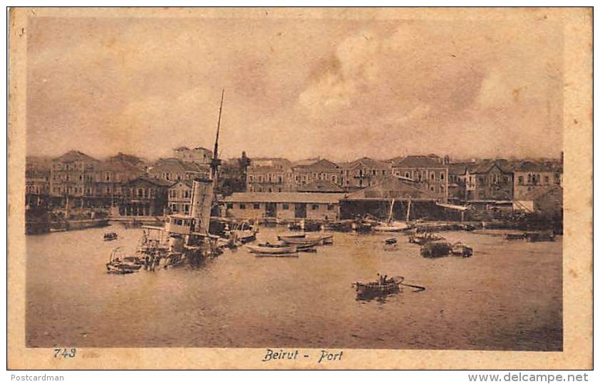 BEIRUT - The Harbour, After The Italian Attack During The Italo-Turkish War - Sunken Turkish Ships - Publ. Sarrafian 743 - Liban