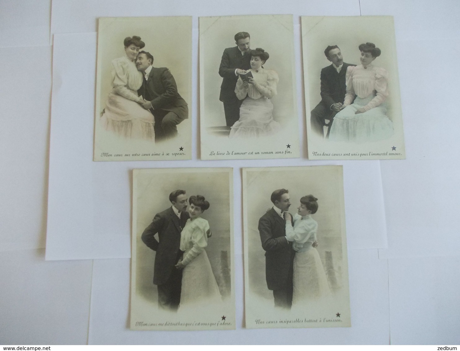 Lot De 5 Cartes D'une Même Série Couple Edition à Déterminer - 5 - 99 Postcards