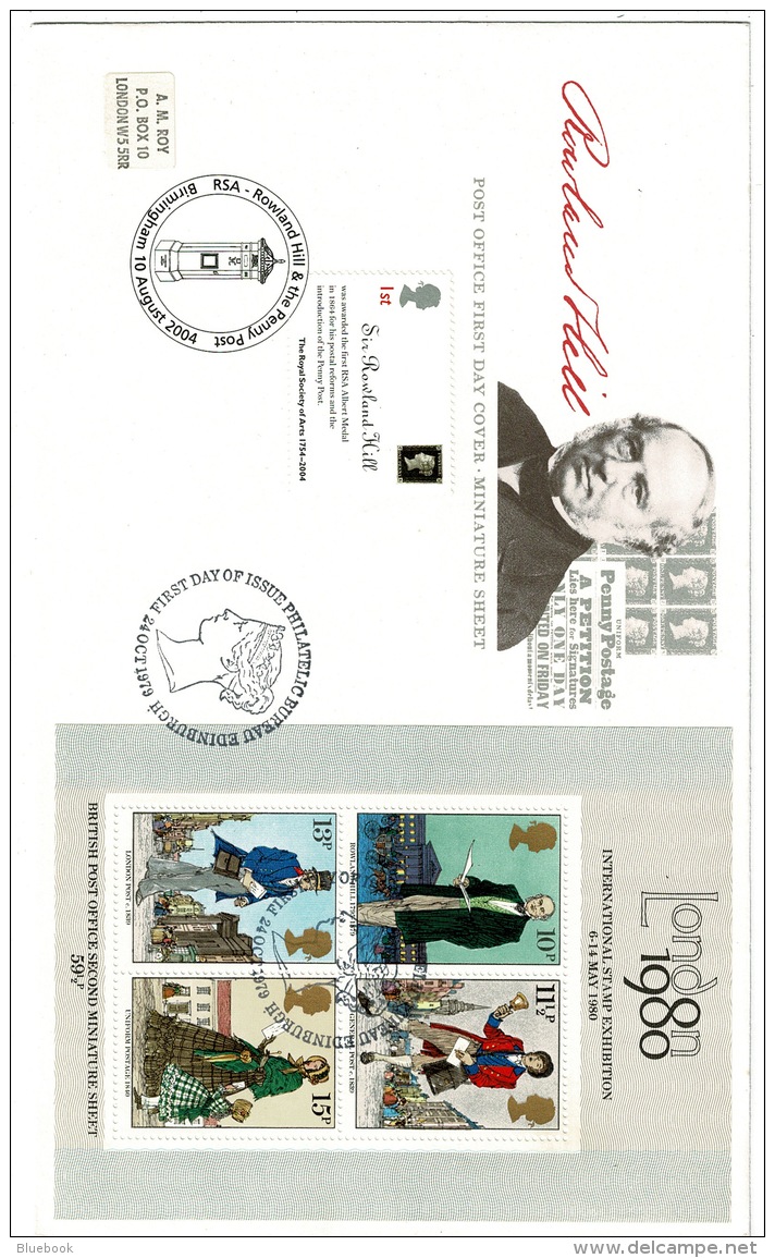 RB 1193 - 1979 GB First Day Cover FDC Rowland Hill Postmarked Again In 2004 For New Stamp - 1971-80 Ediciones Decimal