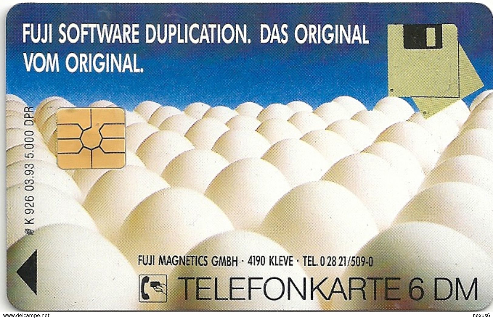 Germany - Fuji Software Chicken - K 0926 - 03.93, 6DM, 5.000ex, Mint (check Photos!) - K-Serie : Serie Clienti