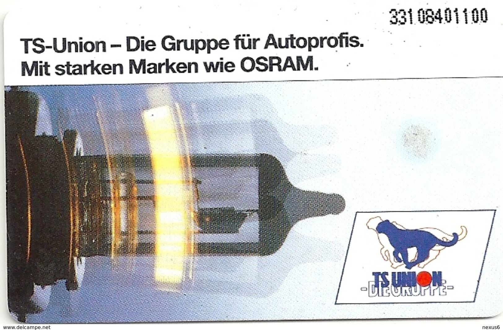 Germany - TS-Union Und Osram - K 1671 - 10.93, 6DM, 4.000ex, Used - K-Serie : Serie Clienti