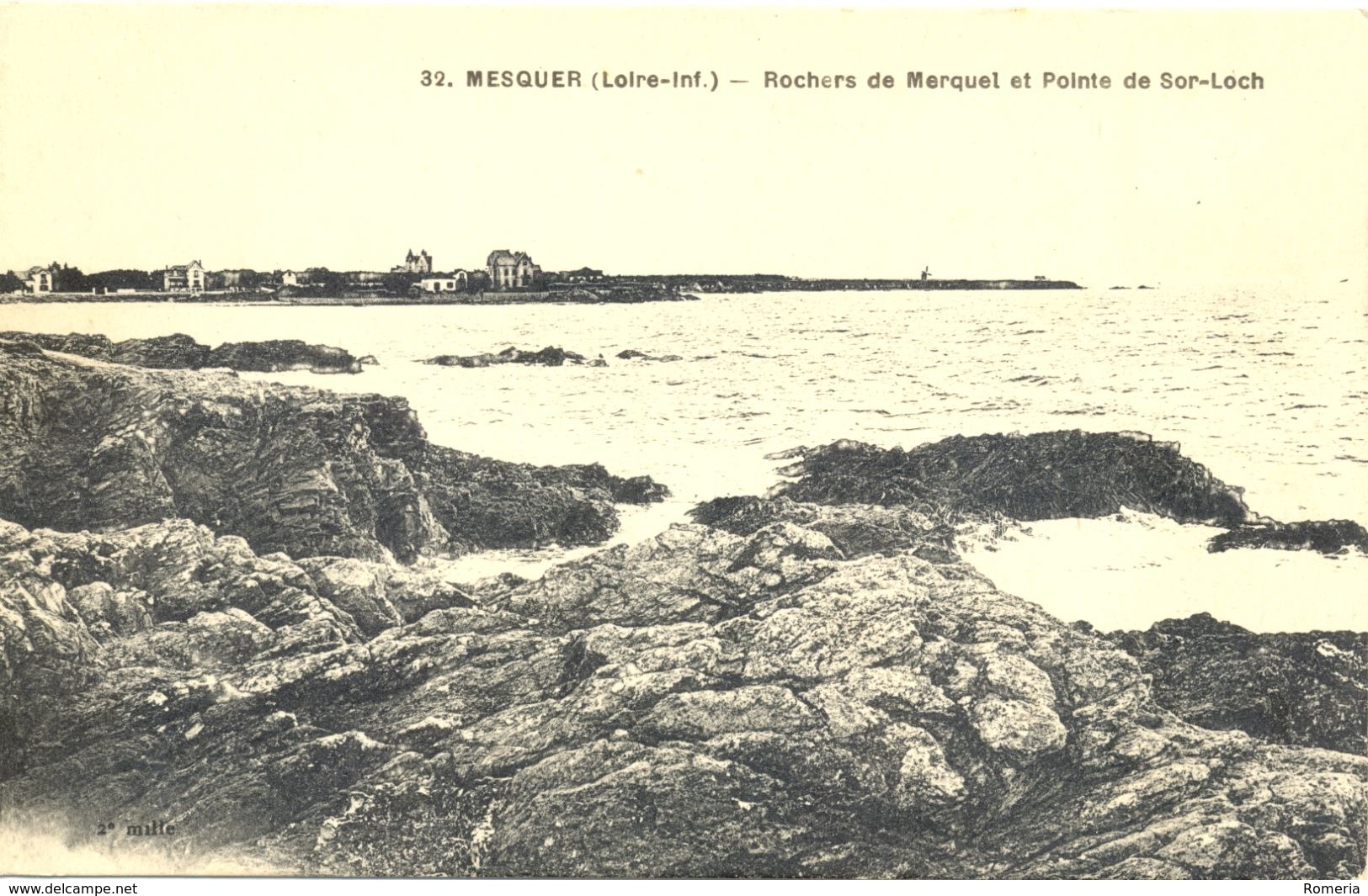 France -  Loire Inférieure - Mesquer - Rochers De Merquel Et Pointe De Ser-Loch - Chapeau Nº 32 - 4782 - Mesquer Quimiac