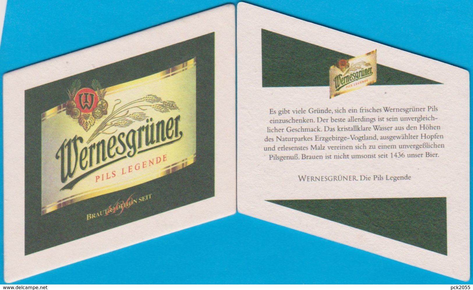 Wernesgrüner Brauerei  Steinberg - Wernesgrün ( Bd 892 ) Farbunterschiede Rückseite Emblem Bd 891 - Sous-bocks