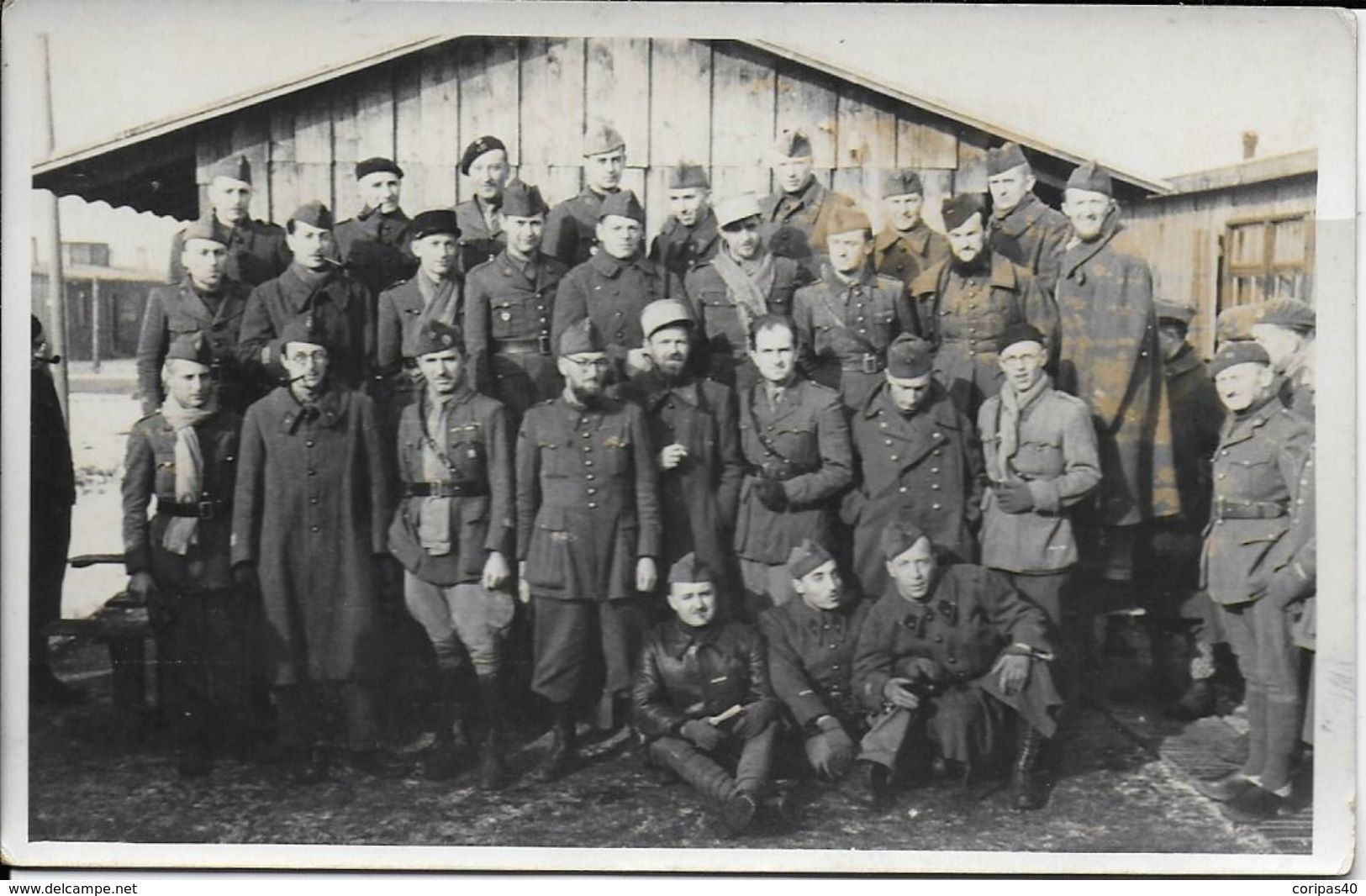 Cpa Photo Soldats Camp-voir Cachet Dos -Genehmigt Kommandatur Ofliag XIII A - Guerre 1939-45