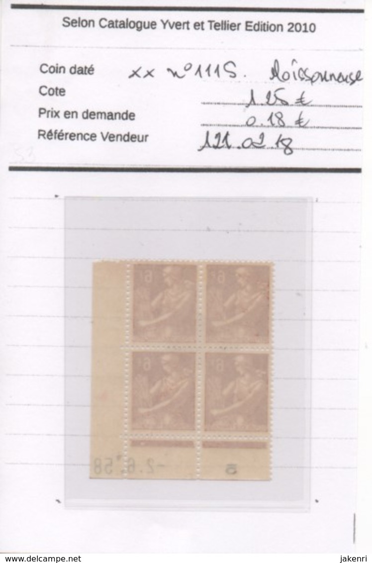 Coin Daté N° 1115 - 1950-1959