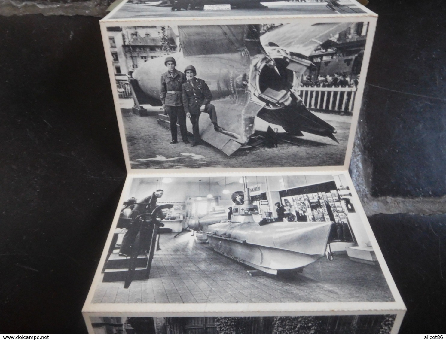 War Exhibition June 1945 Antwerp 10 Views Cards V1 / V2 / Spitfire / Submarine V3 .... - Guerre 1939-45