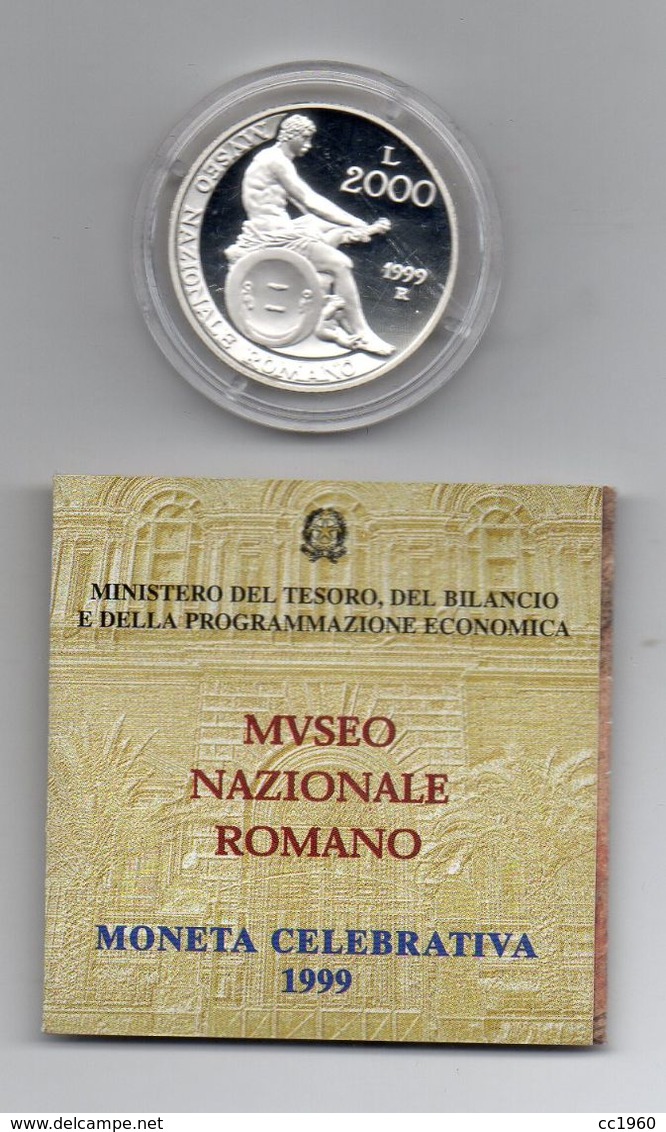 Italia - 1999 - 2000 Lire PROOF " Museo Nazionale Romano " - Argento 835 - Con Custodia E Garanzia - (MW1196) - 2 000 Lire