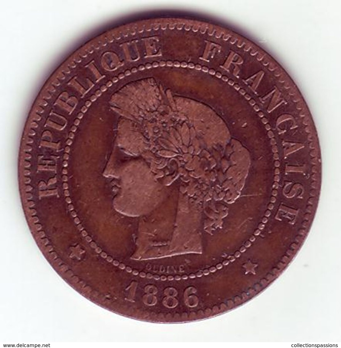 Cérès . 5 Centimes 1886 A - 5 Centimes