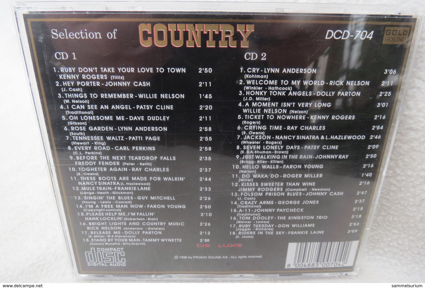 2 CDs "Selection Of Country" De Luxe Gold Sound - Country & Folk