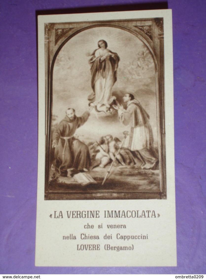 IMMACOLATA S.FRANCESCO E CARLO BORROMEO Chiesa LOVERE,Bergamo.Cappuccini/1°Sabato"Tutti In Paradiso"santino Stab.Pezzini - Santini