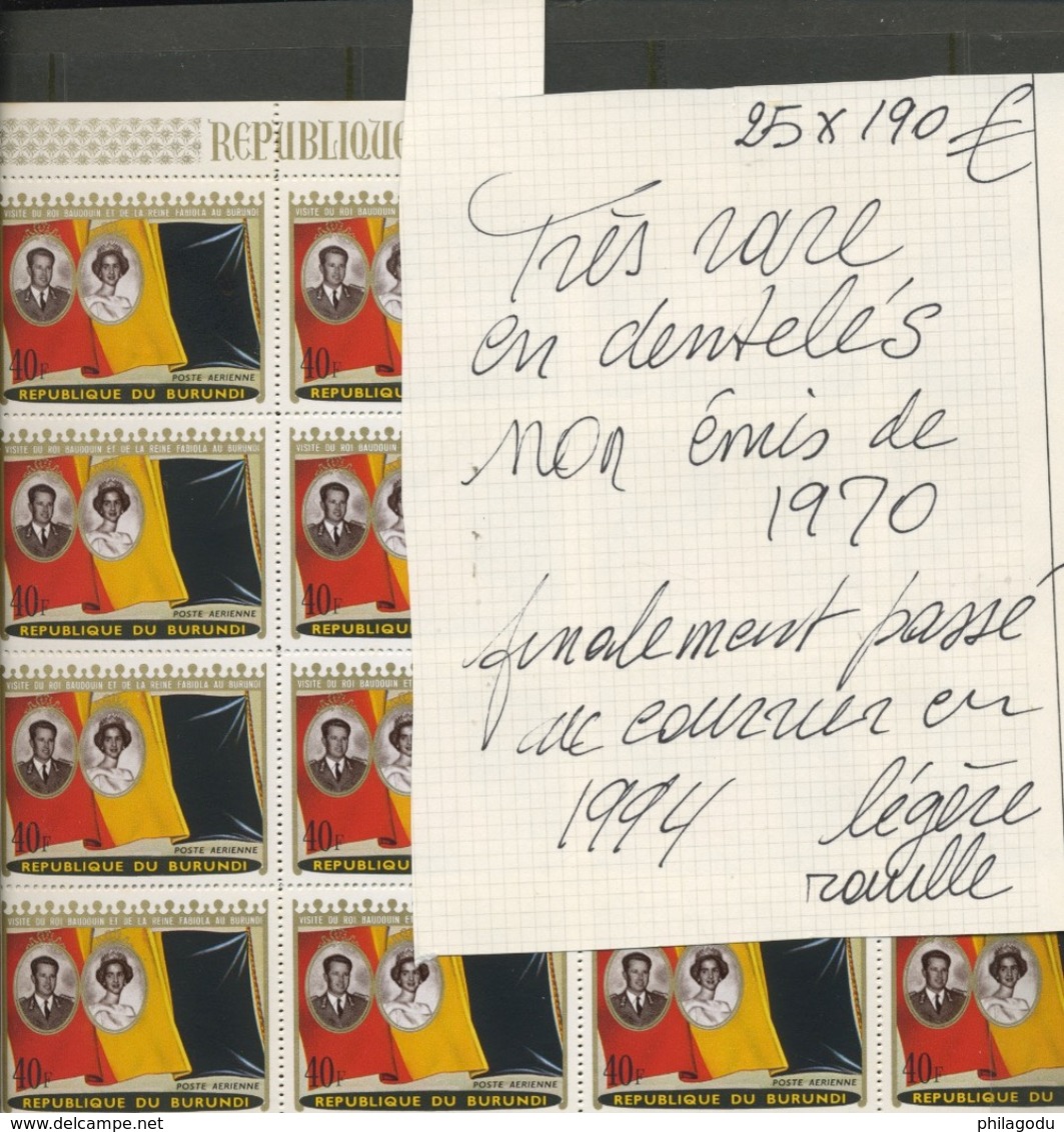 Roi Baudouin Et Reine Fabiola  Sans Doute Les Seules Feuilles Entière De Ces Non émis - Unused Stamps